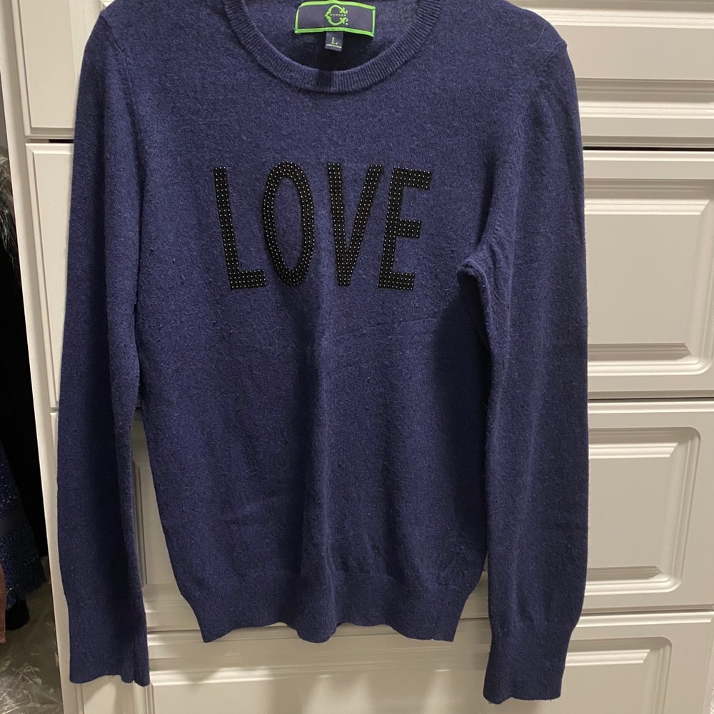Navy blue C wonder love sweater